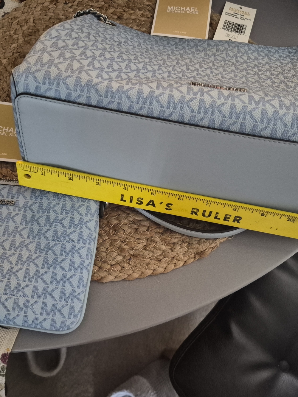 Michael Kors Light Blue Signature Canvas Shoulder Bag